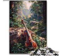 Violin in The Forest Puzzles for Teenagers 1000 Pieces, Educational Games Home Decoration Unique Home Decor And Gifts 26x38cm