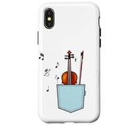 Violin In The Pocket Viola Music Teacher Student Violinist Case for iPhone X/XS