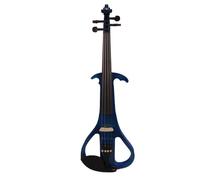 Violin Instruments Blue Silent Electric Violin With Case And Bow Producing A Beautiful Sound