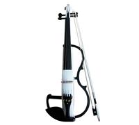 Violin Instruments Electronic Violin With Silent Practice Mode And Maple Wood Soundbox Supports Wireless Connection(4 4-6.5mm Brown Set)