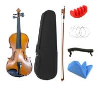 Violin Instruments Professional Full Size Violin For Beginners Made Of Solid Wood Includes A Hard Case And Complete Set Of Accessories(1-2)