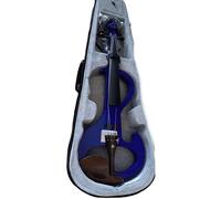 Violin Instruments Solid Wood Adult Beginner Electronic Violin A Professional Musical Instrument(Dark blue)