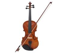 Violin Instruments Solid Wood Violin For Beginner Practice Natural Color Glossy Finish Includes A Carrying Case(1/4)