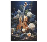 Violin Jigsaw Puzzles for Adults 1000 Piece Wooden Puzzle for Kids Challenging Game 78×53cm