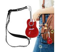 Violin Keychain with Sound, LED Violin Keychain with Sound, Miniature Violin Keychain, Funny Violin Toy Pendant Keychain with Sad Music for Key and Purse