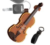 Violin Keyring - Genuine Leather Keyring Handmade Accessory for Music Lovers Elegant Compact Handbag Charm | Perfect Birthday Gift Idea for Anniver