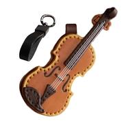 Violin Keyring - Vintage Leather Violin Keychain | Violin Pendant Keyring | Worlds Smallest Violin Keychain | Musical Instrument Keychain, Keyring Jewelry, Bag Pendant For Music Lover, violin, Refer