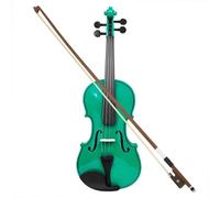 Violin Kit 4/4 Full Size Solid Wood Acoustic Violin For Violin Beginner With Case And Bow Purple/Green Color Fiddle(Green)