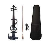 Violin Kit Full Size Electric Violin Right Handed 4/4 Accessories W/Brazilwood Bow+Bridge+Audio Cable+Case SET