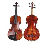 Violin Master Hand-made Carved Maple Violin Naturally Flamed Violin 4/4 ViolinoFull Accessories(3/4)