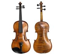 Violin Matte Handmade Violin 4/4 Wooden Bow With Hard Case Shoulder Rest Strings Mute(3/4)