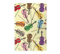 Violin Music Note, Jigsaw Puzzles 1000 Pieces, Wooden Jigsaw Family Game Wall Decor for Adults Teens