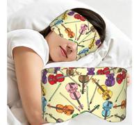 Violin Music Note, Sleep Mask for Home Travel, Full Eye Covers Light Blocking Eye Mask Sleep Eye and Ear Muffs