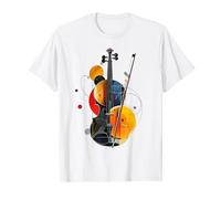 Violin Musical Instrument Geometric Planets Art Violin T-Shirt