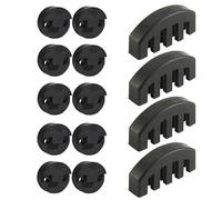 Violin Mute, 14 Pcs Violin Practice Mute Set for Violin and Small Viola, 4/4 Full Size Rubber Violin Silencer included 4 Pcs Claw Style and 10 Pcs Round Tourte Style, Black
