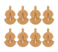 Violin Mute Rubber Silencer Single Hole Practice Adjustable Noise Reduction Accessories for Musicians Late Night Shared Space 8Pcs (Brown)