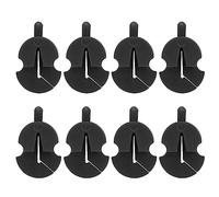Violin Mute Rubber Silencer Single Hole Practice Adjustable Noise Reduction Accessories for Musicians Late Night Shared Space 8Pcs (Black)