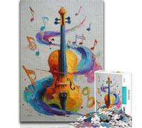 Violin Oil Painting 1000 Pieces Jigsaw Puzzle For Adults Teens,Learning Educational Toy for Is Ideal As A Gift for The Whole Family (38x26cm)
