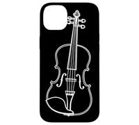 Violin One Line Drawing Fiddle Folk Music Case for iPhone 14 Plus