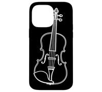 Violin One Line Drawing Fiddle Folk Music Case for iPhone 14 Pro Max