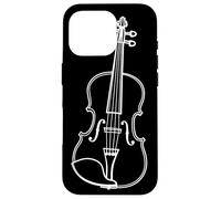 Violin One Line Drawing Fiddle Folk Music Case for iPhone 16 Pro