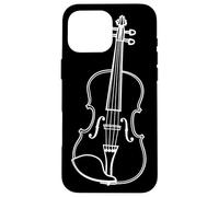Violin One Line Drawing Fiddle Folk Music Case for iPhone 16 Pro Max