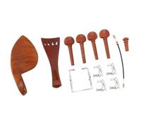 violin parts accessories A Natural Jujube Wood 4/4 Violin Accessories Set Of Fine-Tuning, Chinrest Chin Rest, Strings, Tail Nail, Tail Rope, Screw