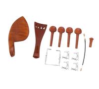 violin parts accessories A Natural Jujube Wood 4/4 Violin Parts Accessories Set Of Fine-Tuning, Chin Rest, Strings, Tail Nail, Tail Rope