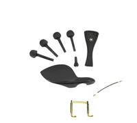 violin parts accessories One Set Of Ebony Violin Accessories Tailpiece Drawplates 4 Pegs Chinrest Knob Professional Violin Parts 4/4 3/4 1/2 1/4 (Color : 1/8)