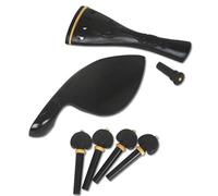 violin parts accessories Violin Parts With Chin Rest Endpin Tailpiece Ebony Wood Tuning Pegs Vintage Violin Accessories Kit For 4/4 Violin