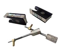Violin Parts And Accessories Ebony Bow Pommel With Silver Engraved Violin Accessories