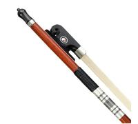 Violin Parts Replacement Pernambuco Bow 4/4 Violin/Fiddle Bow Black Ox Horn Frog W/Paris Eye Inlay Lizard Skin Grip