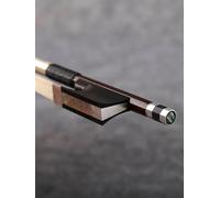 Violin Parts Replacement Violin Bow 4/4 Size Brazilwood Round Stick Antiqued Varnish Ebony Blank Frog Silver Parts