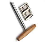Violin Peg Fitting Tool Set, 2-Piece Peg Shaper and Taper Reamer with Wood Handle for Luthier Setup and Maintenance Violin Shaper Taper Reamer Set Luthier Tool Fitting String Instrument Maintenance