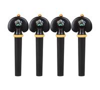 Violin Pegs 4pcs Carved EbonyTuners Knobs Open Hole String Instrument Accessories(Abalone Shell)