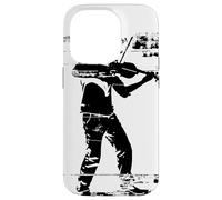 Violin Player Drawing Fiddle Folk Music Case for iPhone 14 Pro