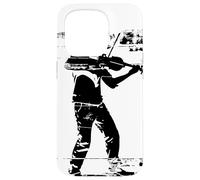 Violin Player Drawing Fiddle Folk Music Case for iPhone 15 Pro