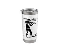 Violin Player Drawing Fiddle Folk Music Stainless Steel Insulated Tumbler
