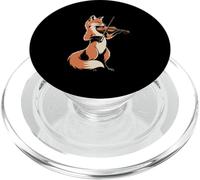 Violin Playing Fox Cute Music Orchestra Fantasy PopSockets PopGrip for MagSafe