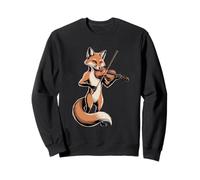 Violin Playing Fox Cute Music Orchestra Fantasy Sweatshirt