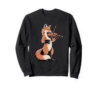 Violin Playing Fox Cute Music Orchestra Fantasy Sweatshirt