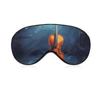 Violin Poster Sleep Mask for Women Men Side Sleeper Eye Cover with Adjustable Strap Soft Breathable Blackout Mask Slip-Free Deep Sleeping Travel Essentials