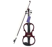 Violin Professional 4/4 Electric Violin Dark Red Silent Fiddle Stringed Instrument With Case Cable Headphone Violin Parts & Accessories