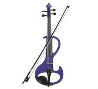Violin Professional 4/4 Electric Violin Fiddle Stringed Instrument Purple Electric Fiddle With Case Cable Headphone For Music Lovers