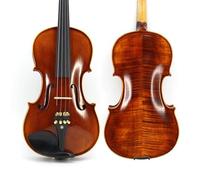 Violin Professional Natural Flamed Hand Made Violin Maple Wood Antique Violin Violino 4/4 3/4 Stringed Instruments (Color : 4/4)