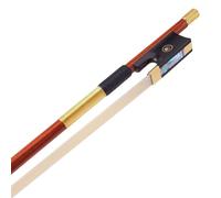 Violin Professional String Instrument Bow Brazilian Suaeda Violin Bow Horsetail Hair Octagonal Round Bow Brass Accessories 3/4 Size(Round,4/4)