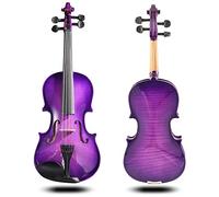 Violin Purple Violin Suitable For Beginner Exam Practice Violin (Color : 3/4)