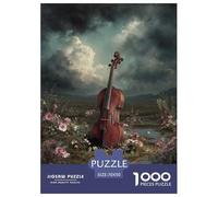 Violin Puzzles 1000 Piece for Adults Jigsaw Puzzles Dark Cloud Ruins Impossible Puzzle Educational Games Home Decoration 70x50cm/1000pcs
