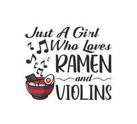 Violin Ramen Noodles Japanese Food Violin Classical Music 2: Notebook 8.5x11 in
