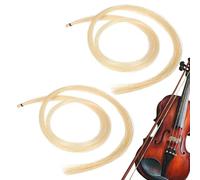 Violin Rehair Kit - 2 Pieces Elastic Mongolian Horse Hair Bow Replacement Tool, Suitable for Violin Viola Fiddle Strings | Professional Musical Bow Repair Maintenance Accessory Set